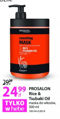 Maska do włosów ryż i olej tsubaki Prosalon promocja