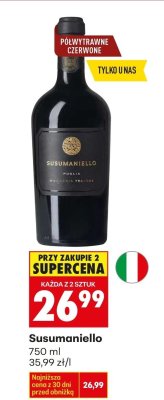 Wino czerwone Susumaniello promocja w Biedronka