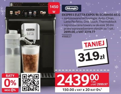 Ekspres Eletta Explore DeLonghi ECAM450.65.G promocja w Selgros