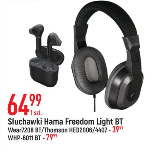 Słuchawki hed4407 czarny Thomson promocja
