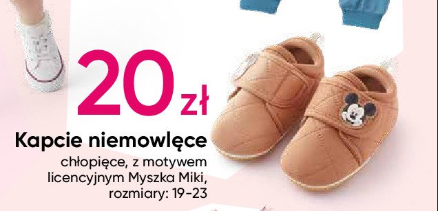 Kapcie niemowlęce chłopięce myszka miki 19-23 promocja