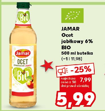 Ocet jabłkowy bio Jamar promocja w Kaufland