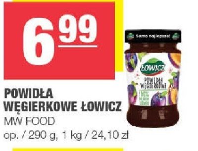 Powidła węgierkowe ŁOWICZ MW FOOD promocja w SPAR