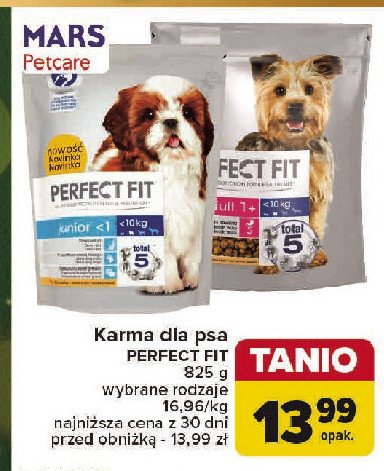 Karma dla psa adult 1+ Perfect fit promocja