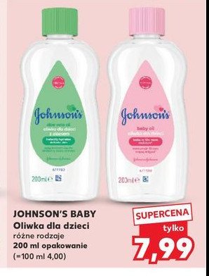 Oliwka 艂agodna z aloesem Johnson's promocja