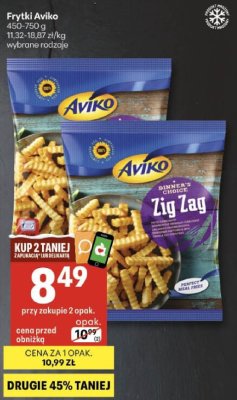 Frytki Aviko wybrane rodzaje promocja w Delikatesy Centrum
