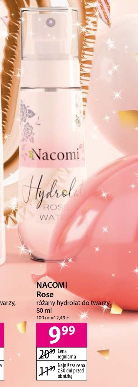 Hydrolat woda różana Nacomi promocja