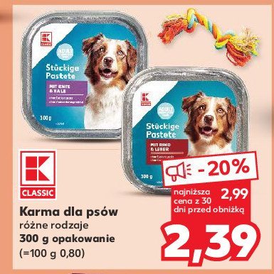 Karma dla spa z warzywami i wołowiną K-classic promocja