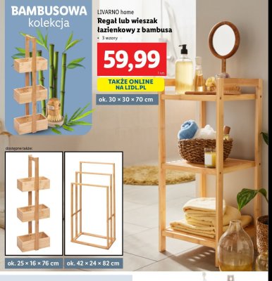 Regał łazienkowy bambusowy LIVARNO HOME promocja