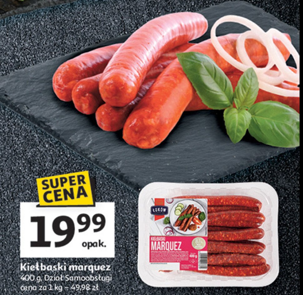 Kiełbaski marquez Łuków promocja w Auchan