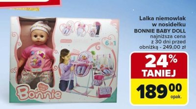Lalka niemowlak w nosidełku BONNIE BABY DOLL promocja w Carrefour