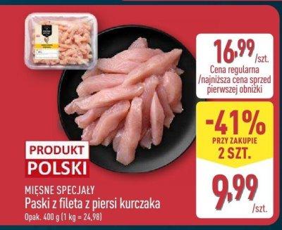 Paski z fileta z piersi kurczaka promocja w Aldi