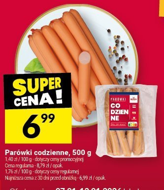 Parówki codzienne, 500 g promocja w Twój Market