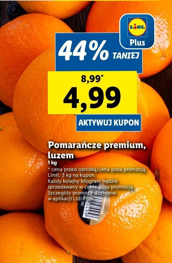 Pomarańcza premium promocja