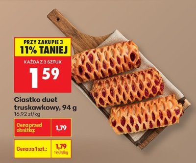 Ciastko duet truskawkowy, 94 g promocja w Biedronka