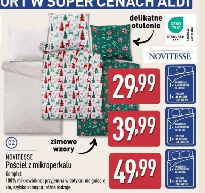 Pościel z mikroperkalu 140x200 + 70x80 cm promocja w Aldi