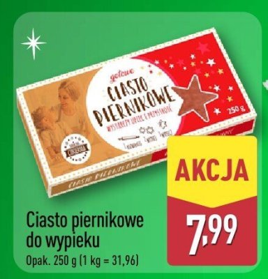 Ciasto piernikowe do wypieku promocja w Aldi