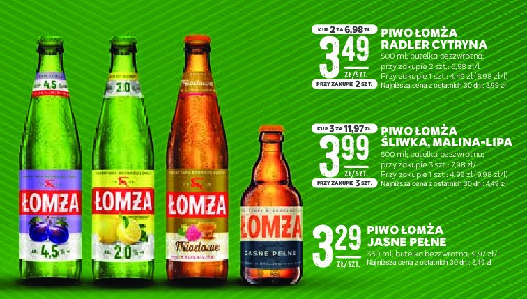 Piwo Łomża śliwka promocja