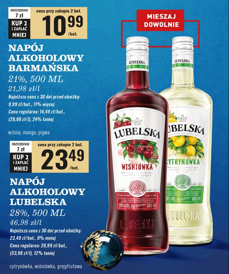 Wódka Lubelska cytrynówka promocja w Biedronka