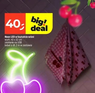 Neon LED w kształcie wiśni promocja w Dealz