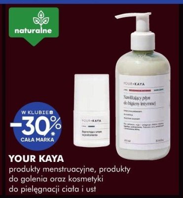 Produkty Your Kaya menstruacyjne, produkty do golenia oraz kosmetyki do pielęgnacji ciała i ust promocja w Super-Pharm