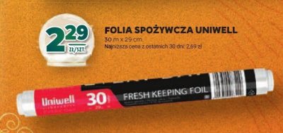 Folia spożywcza Uniwell promocja w Stokrotka