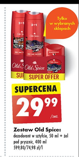 Żel pod prysznic + dezodorant Old spice tigerclaw promocja