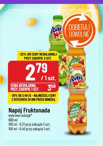 Napój jabłko marchew banan Fruktonada promocja w POLOmarket