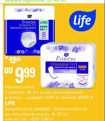 Podpaski super LIFE EVERYDAY Life (super-pharm) promocja