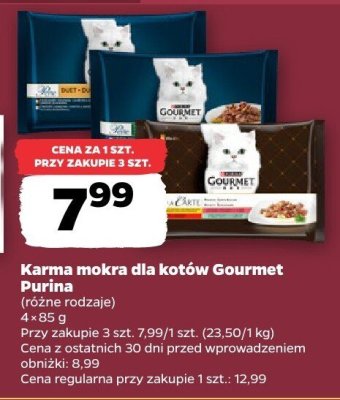 Karma mokra dla kotów Gourmet (różne rodzaje) promocja w Netto