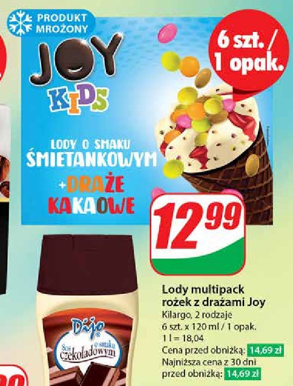 Lody z drażami Joy kids promocja