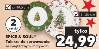 Talerze ze świątecznymi motywami Spice&soul promocja w Kaufland