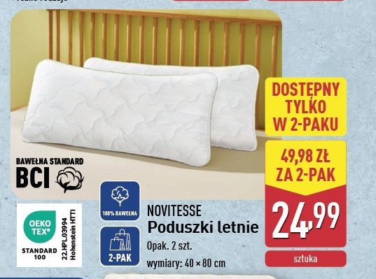 Poduszka letnia 40 x 80 cm Novitesse promocja w Aldi