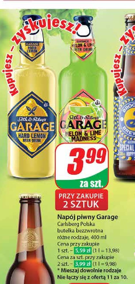 Piwo Garage melon & lime madness promocja w Dino