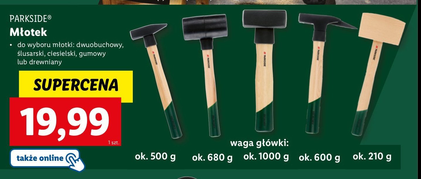 M艂otek ciesielski Parkside promocja