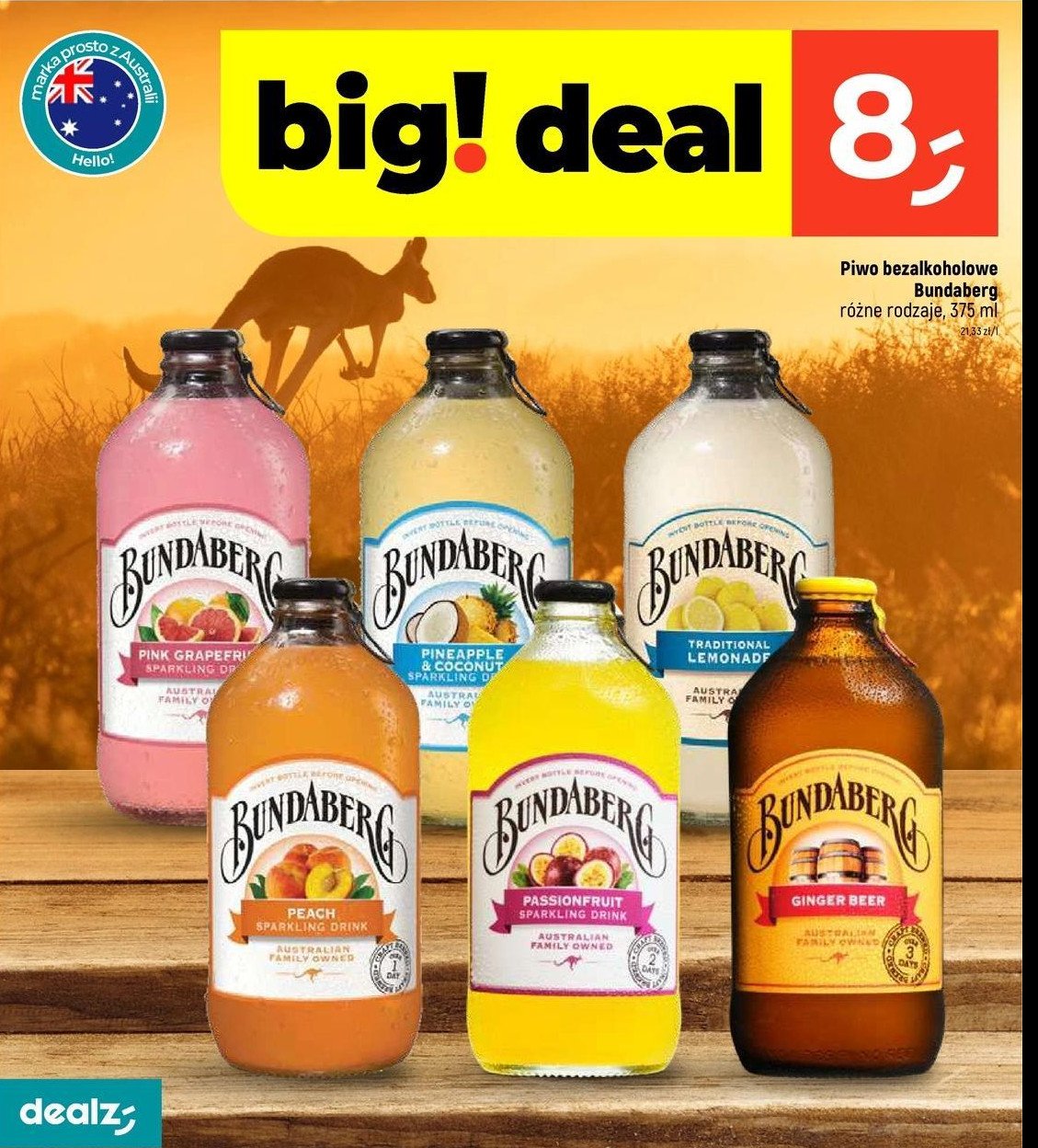 Piwo Bundaberg traditional lemonade promocja w Dealz