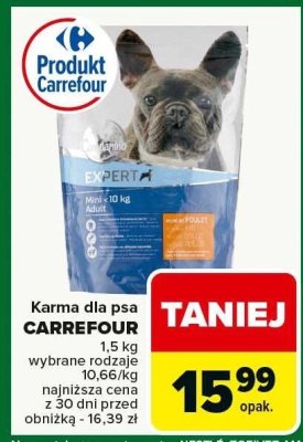 Karma dla psa CARREFOUR wybrane rodzaje promocja w Carrefour