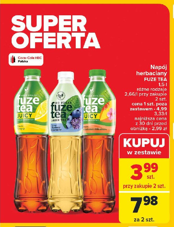 Herbata mrożona green citrus Fuzetea promocja