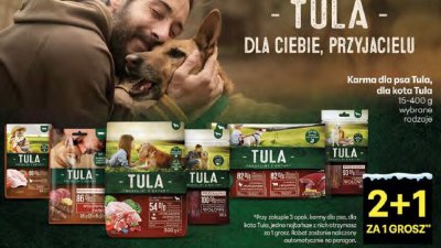 Karma dla psa Tula, dla kota Tula promocja w Delikatesy Centrum