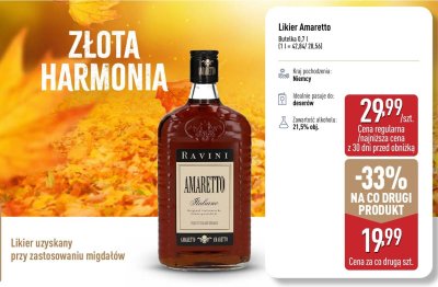 Likier Amaretto promocja w Aldi