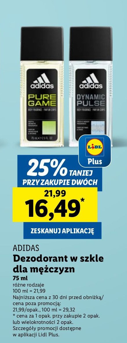Dezodorant Adidas men dynamic pulse Adidas cosmetics promocja