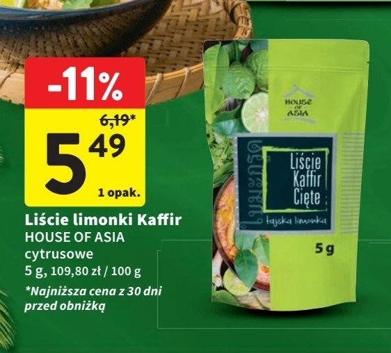 Liście limonki House of asia promocja w Intermarche