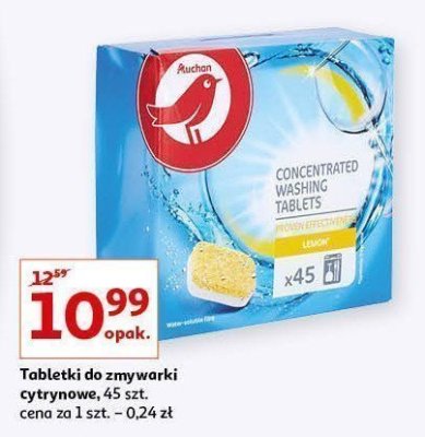 Tabletki wielofunkcyjne do zmywarek citron Auchan promocja