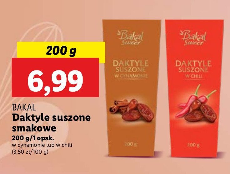 Daktyle suszone w cynamonie Bakal sweet promocja