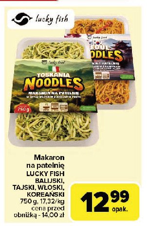 Danie bali noodles Lucky fish promocja w Carrefour Market