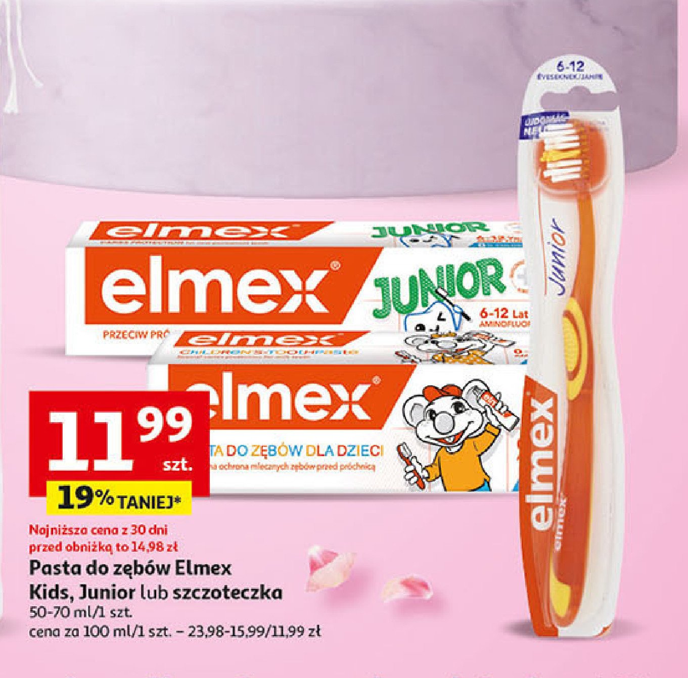 Szczoteczka do zębów 6-12 lat Elmex junior promocja w Auchan