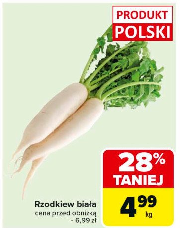 Rzodkiewka biała promocja w Carrefour Market