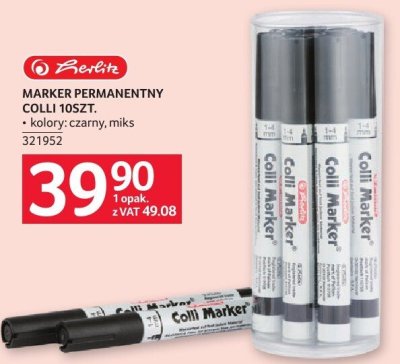 Marker permanentny HERLITZ MARKER PERMANENTNY COLLI 10SZT. promocja w Selgros
