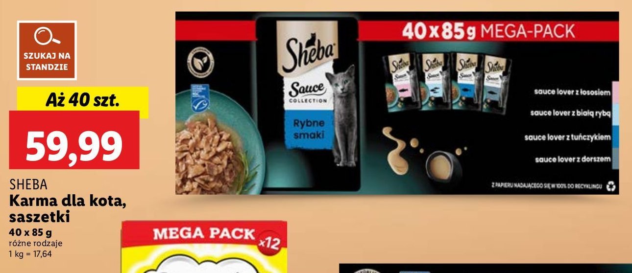 Karma dla kota rybne smaki Sheba sauce collection promocja