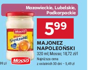 Majonez napoleoński Mosso promocja w Stokrotka